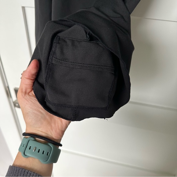 Prana Black Long Sleeve Wrap Front Dress - Picture 6 of 8